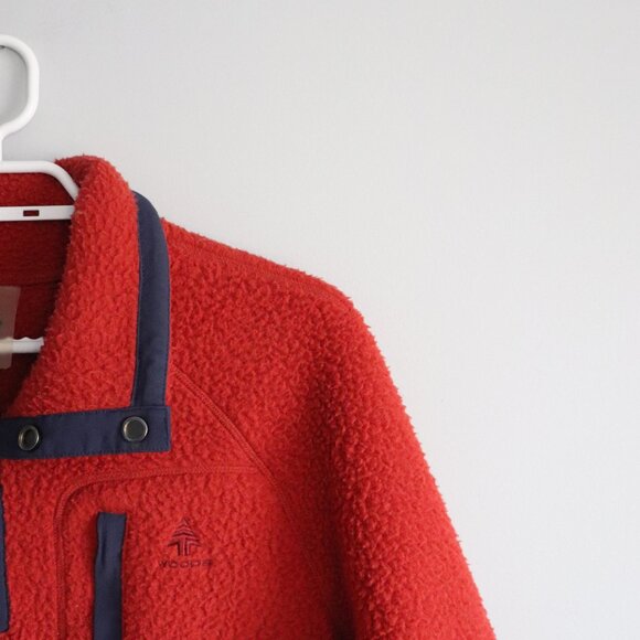 Woods‎ Unisex Orange Sz M Sherpa Pullover Shacket Outdoor Winter Jacket - Picture 6 of 14